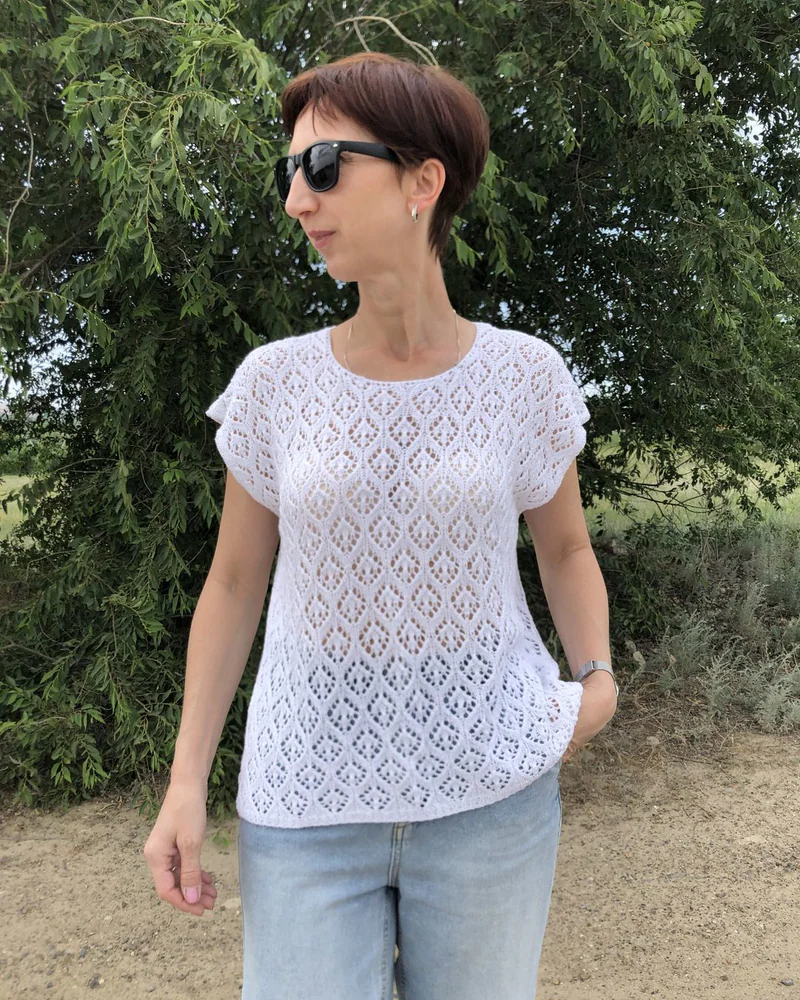 Майка вязаная — Ажурная майка
