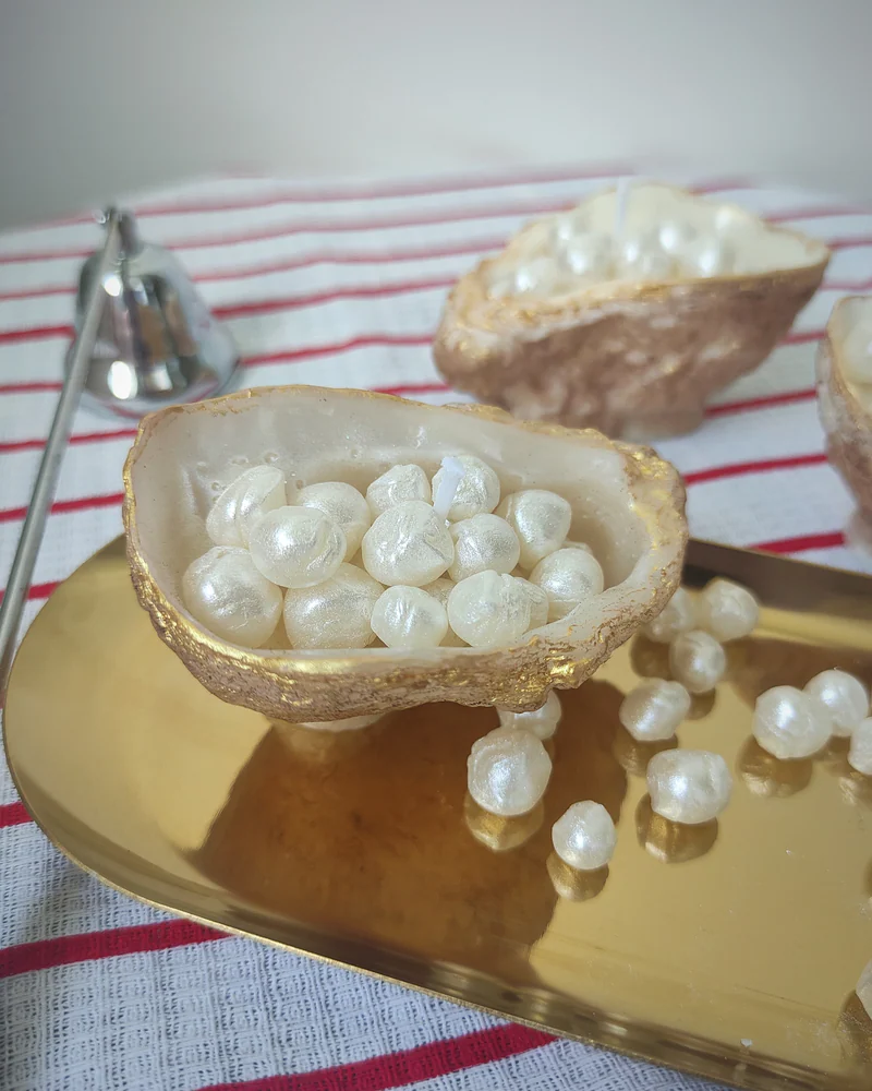 Свеча Ракушка с жемчугом