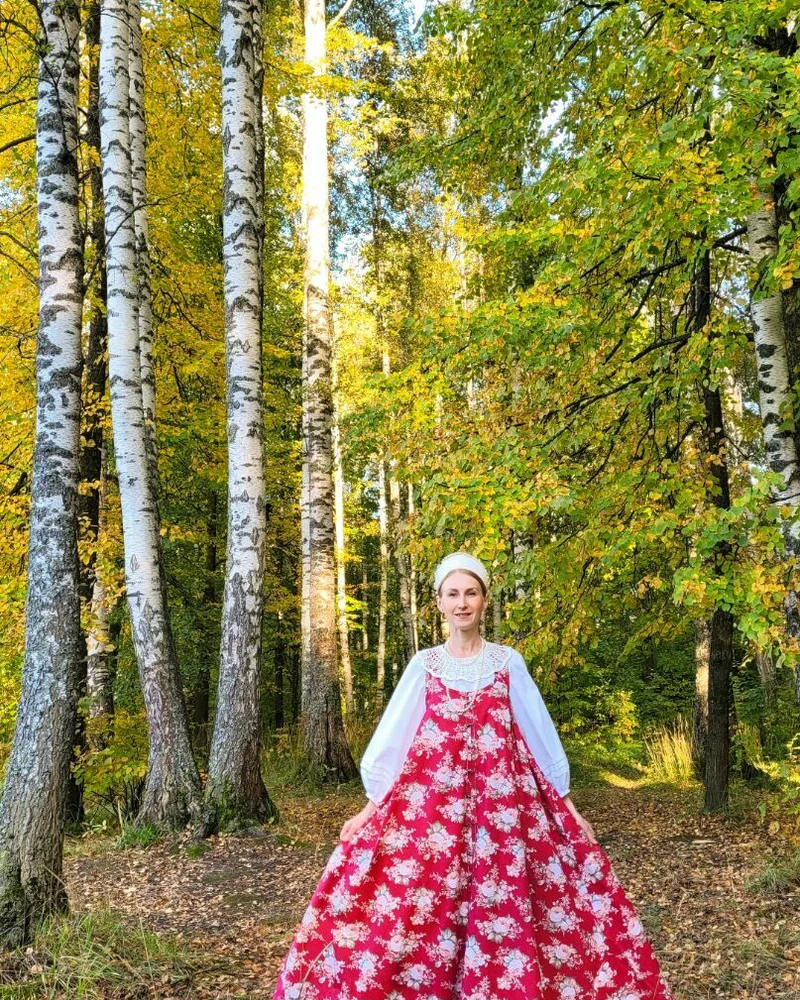 Сарафан косоклинный, бордовый