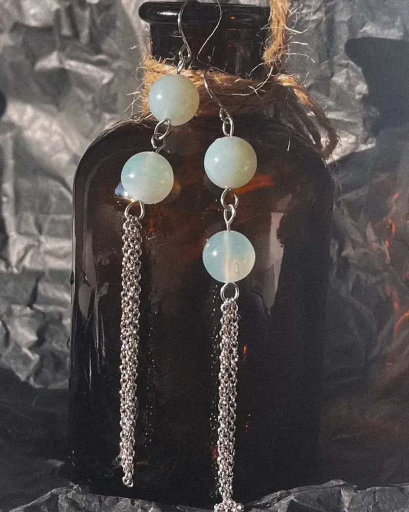 Серьги из аквамарина