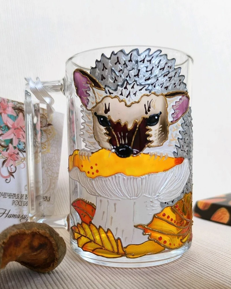 Кружка Ёжик осенняя