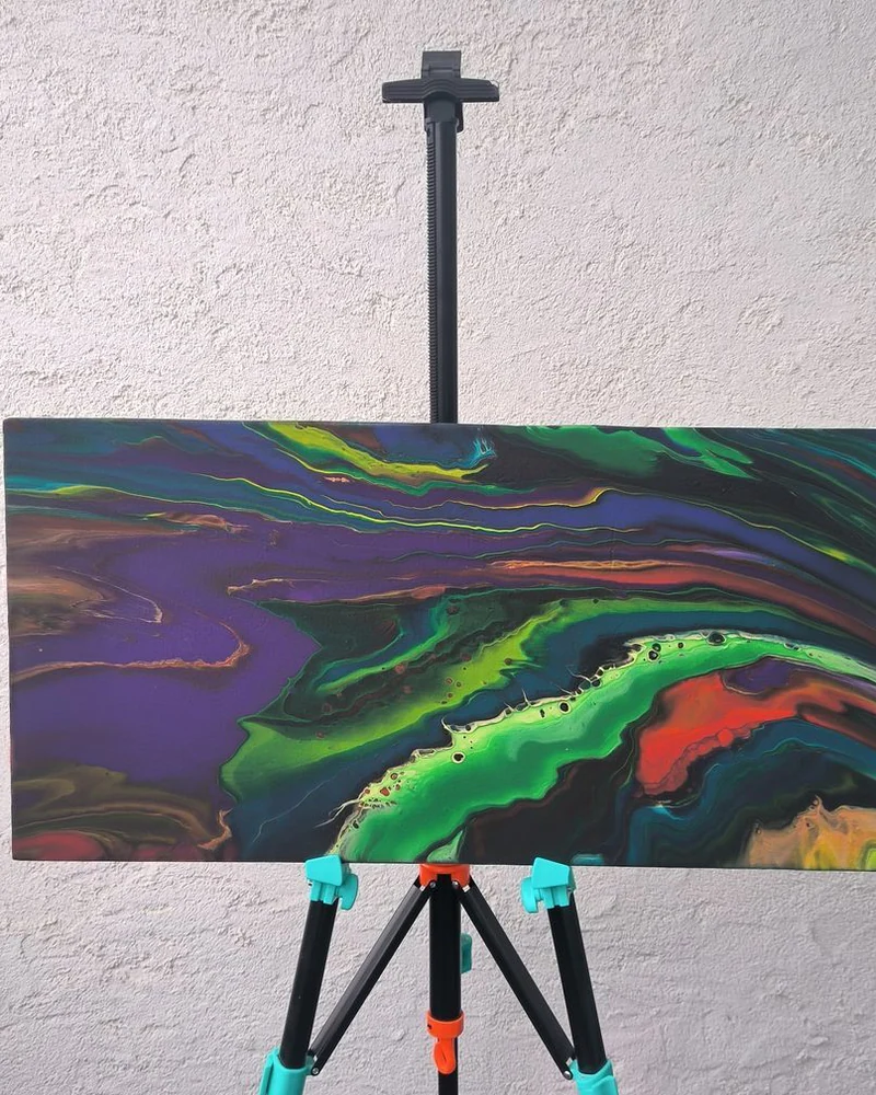 Картина жидким акрилом (fluid art) 30х60 см