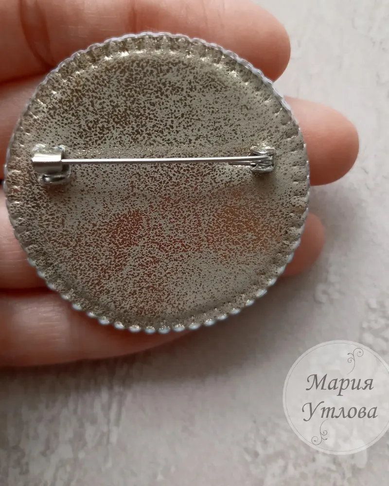 Брошь «Зайчик», белая