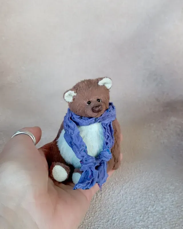 Мишка Тедди Тим, коричневый, 12 см