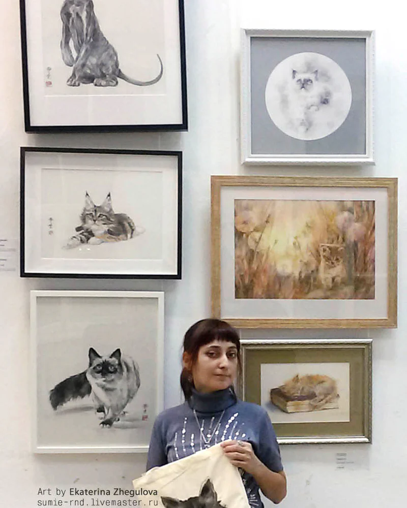 Картина Родом из Питера 50x70 сфинкс кот лофт котенок чудо