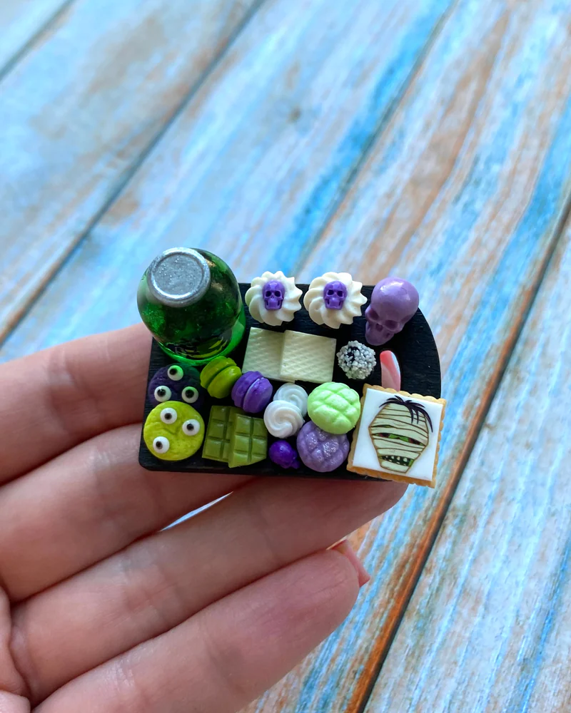 Кукольная миниатюра «Хеллоуин 💜💚»
