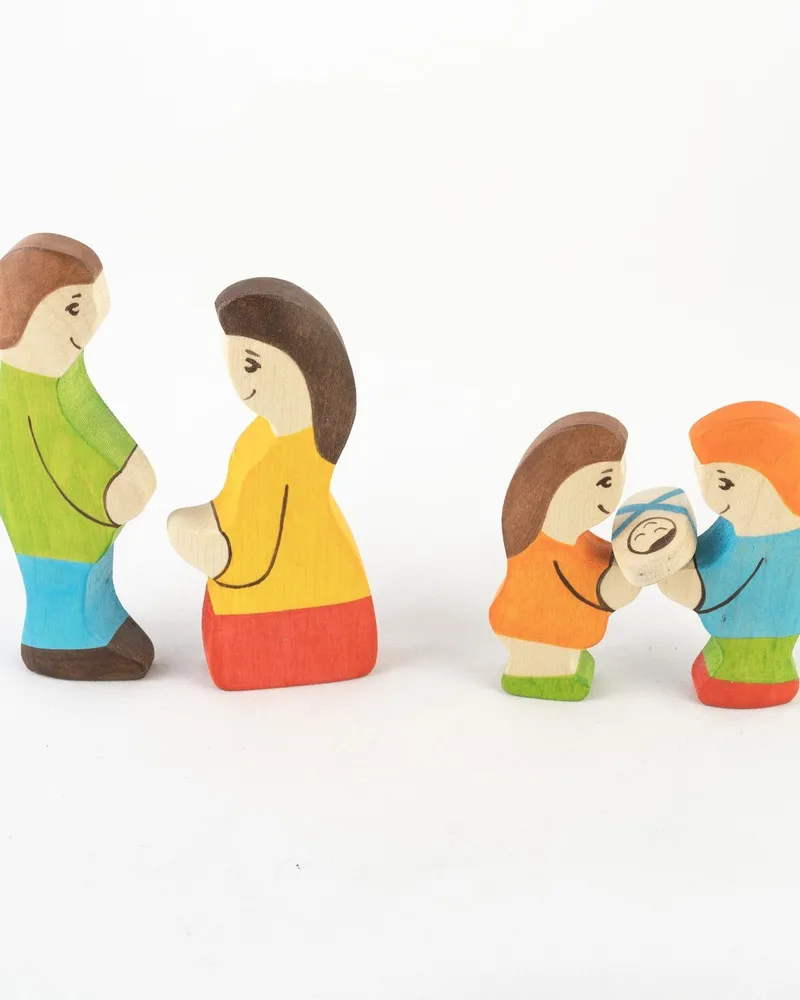 Вальдорфские фигурки людей — Семья 5 фигурок