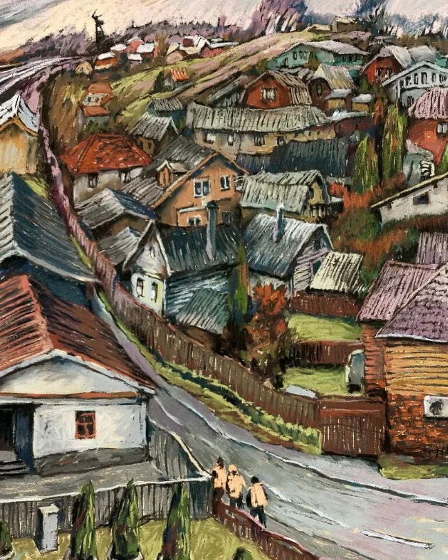 Картина сухой пастелью Перемиловская высота, 57*98