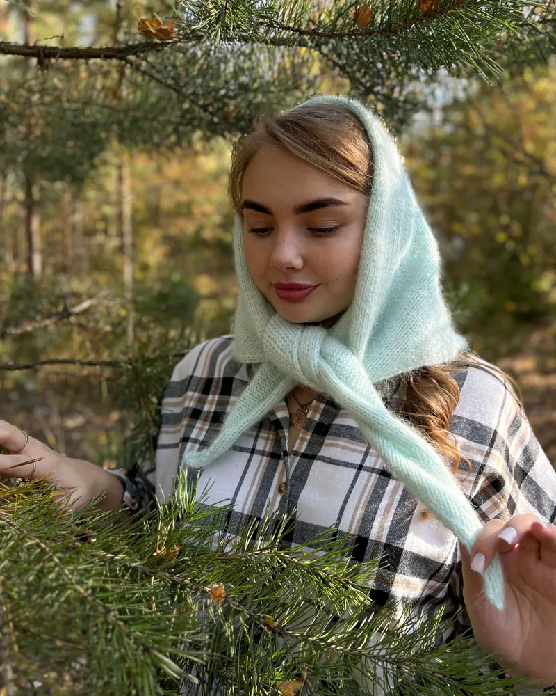 Косынка из пуха