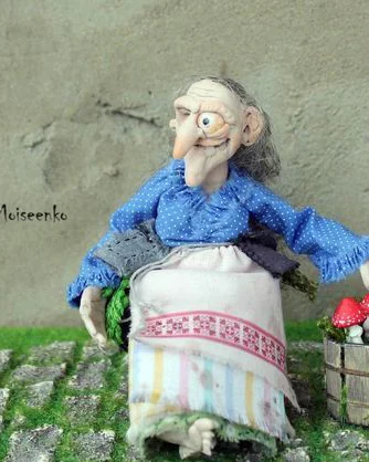 Баба Яга, Русская Ведьма, Кукольная минатюра