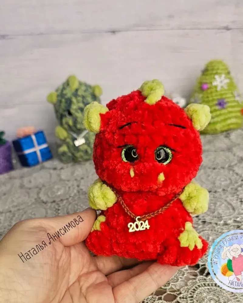 Мини-дракончик, 11 см — Зелёный