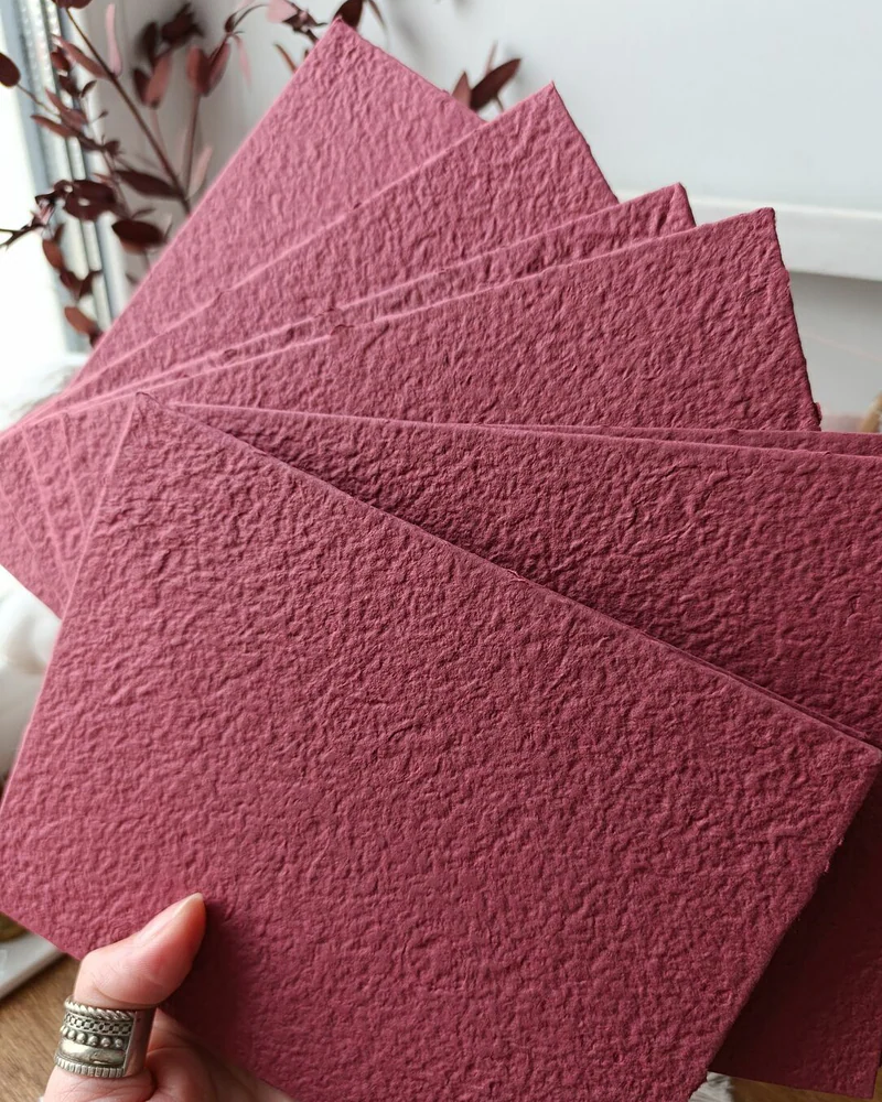 Конверты ручного литья 13 × 17 см — Бордовый