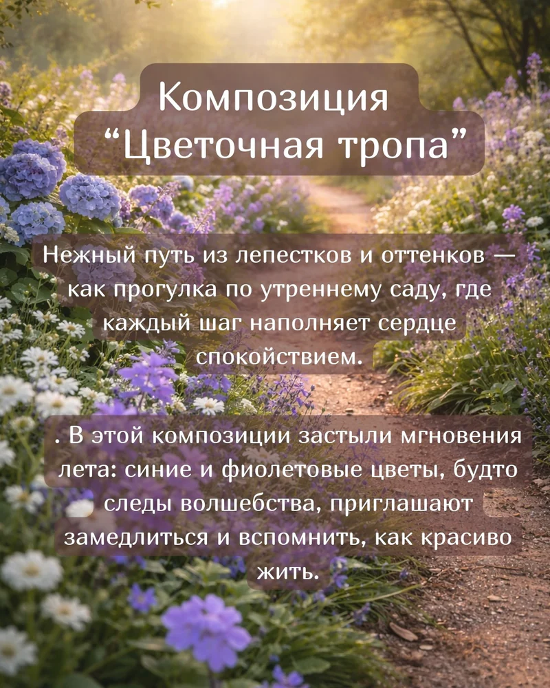 Панно 15х23 см "Цветочная тропа" — Основное исполнение