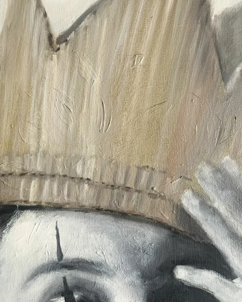 Корона. Женский портрет клоунессы. Картина маслом 30×50 см — 30×50 см