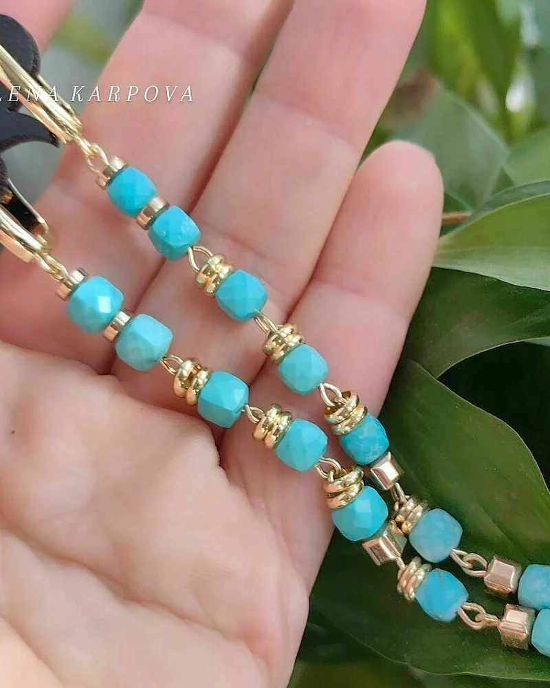 Серьги с бирюзой