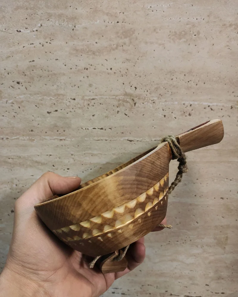 Кукса из липы с резным узором, 250 мл — Кукса из липы с резным узором, 250 мл