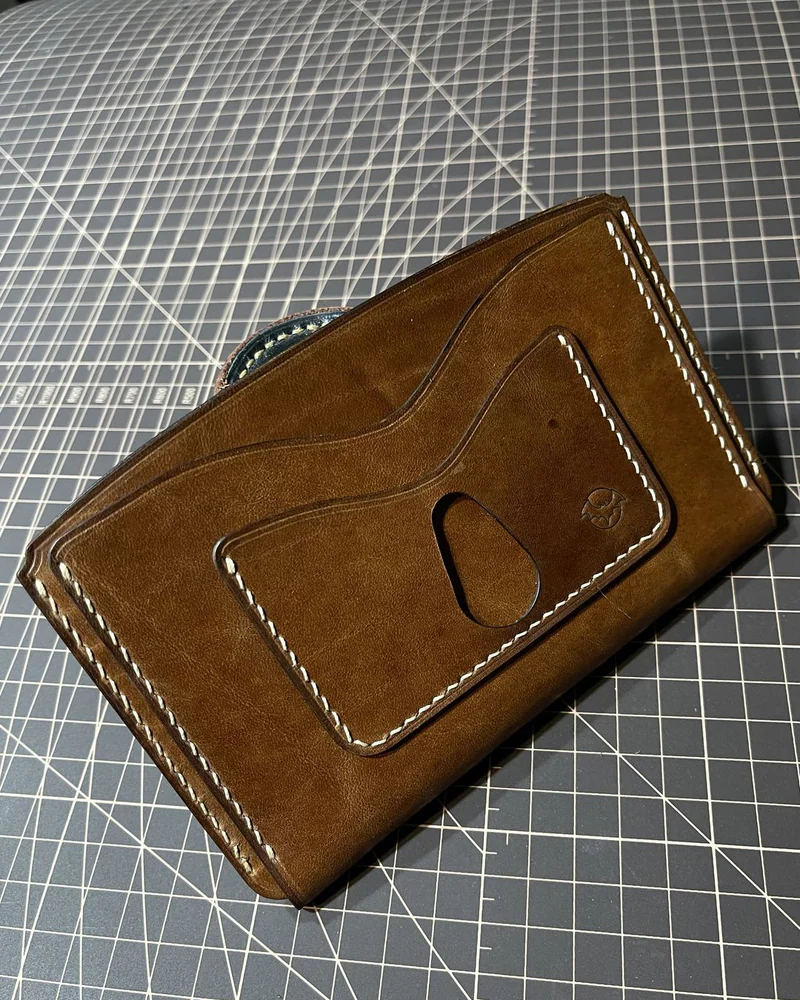 Органайзер для документов из кожи, винтажный окрас — Рыже-коричневый
