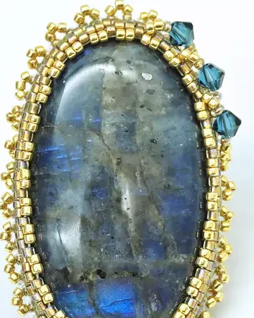 Кольцо с лабрадором и Swarovski
