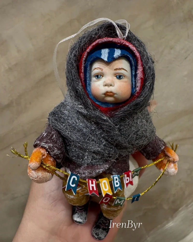 Елочная игрушка ватная