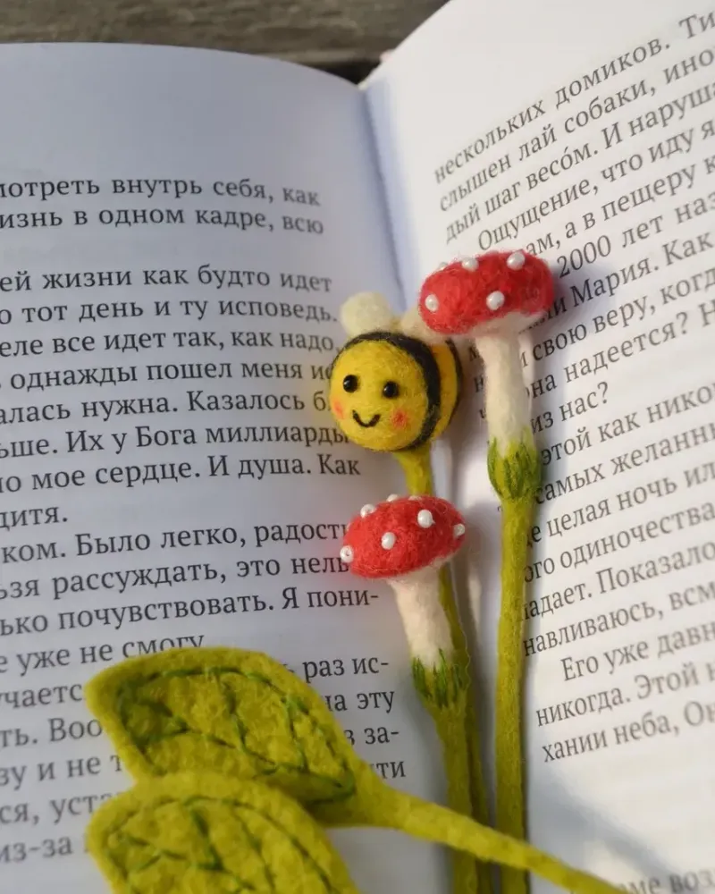Валяные закладки для книг — Ручная работа