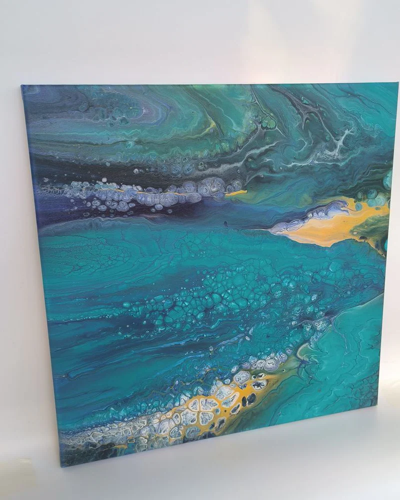 Картина жидким акрилом (fluid art) 40х40 см