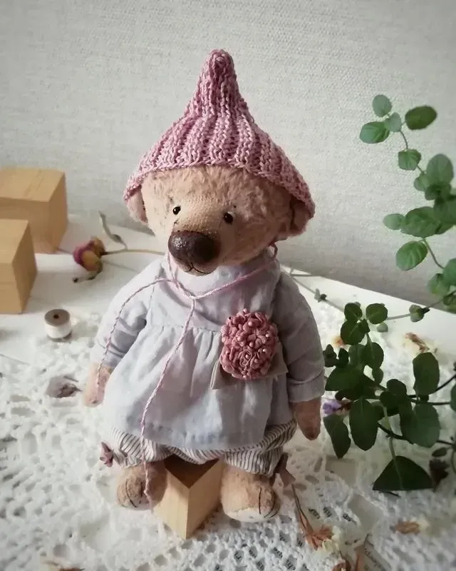 Мишка Тедди Софи, розовый, 17 см