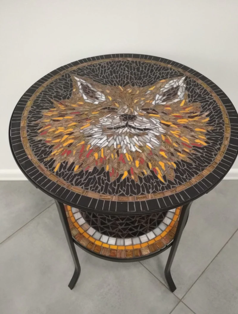 Кофейный столик с мозаикой, лис