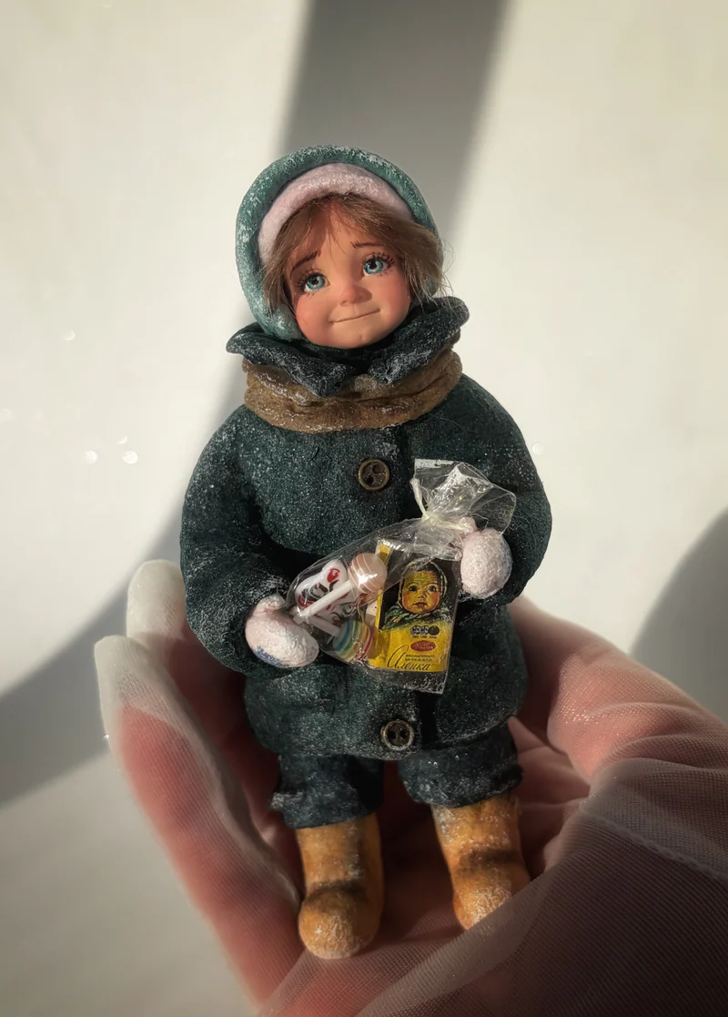 ватная елочная игрушка
