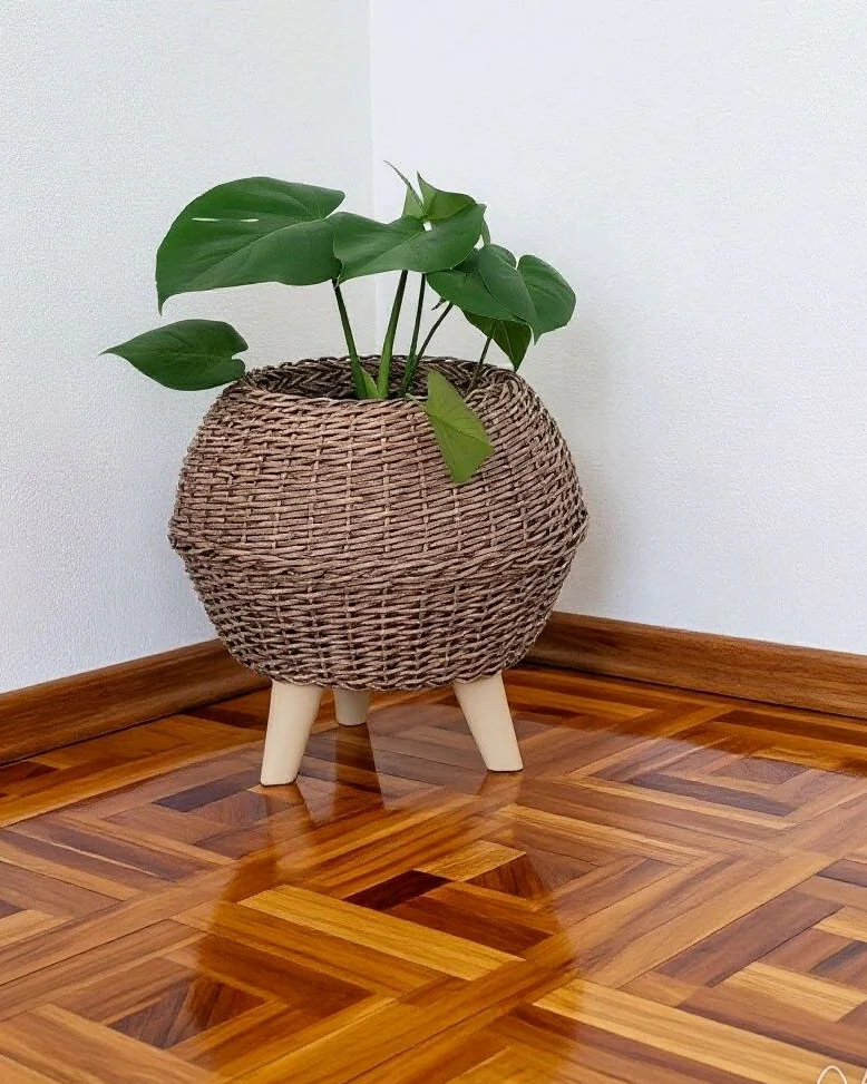 Кашпо из ротанга