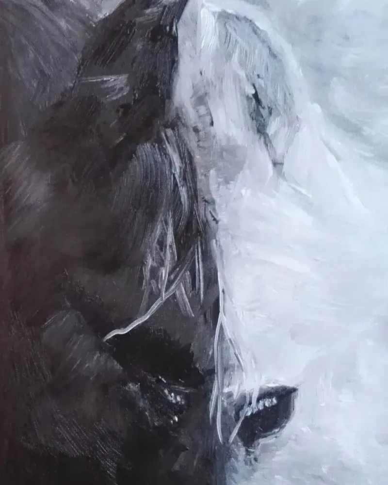 Лошади. Картина маслом 20×30 см — 20×30 см