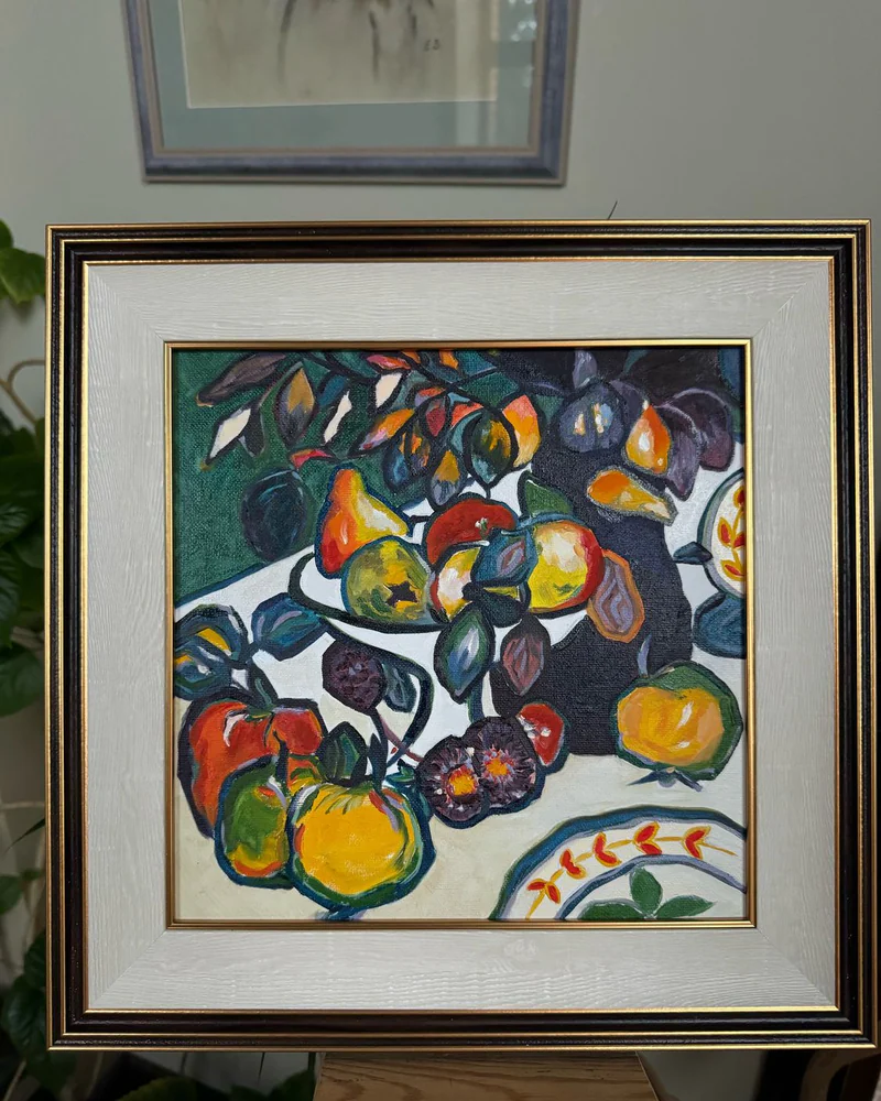 Копия маслом: К. Малевич «Натюрморт с фруктами», 24×24 см — Оригинал