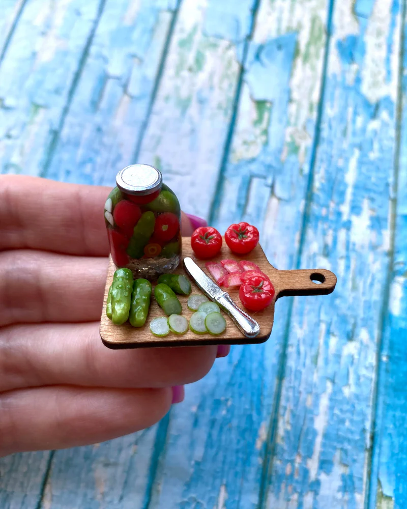 Кукольная Миниатюра «Домашние соленья 🍅🥒»