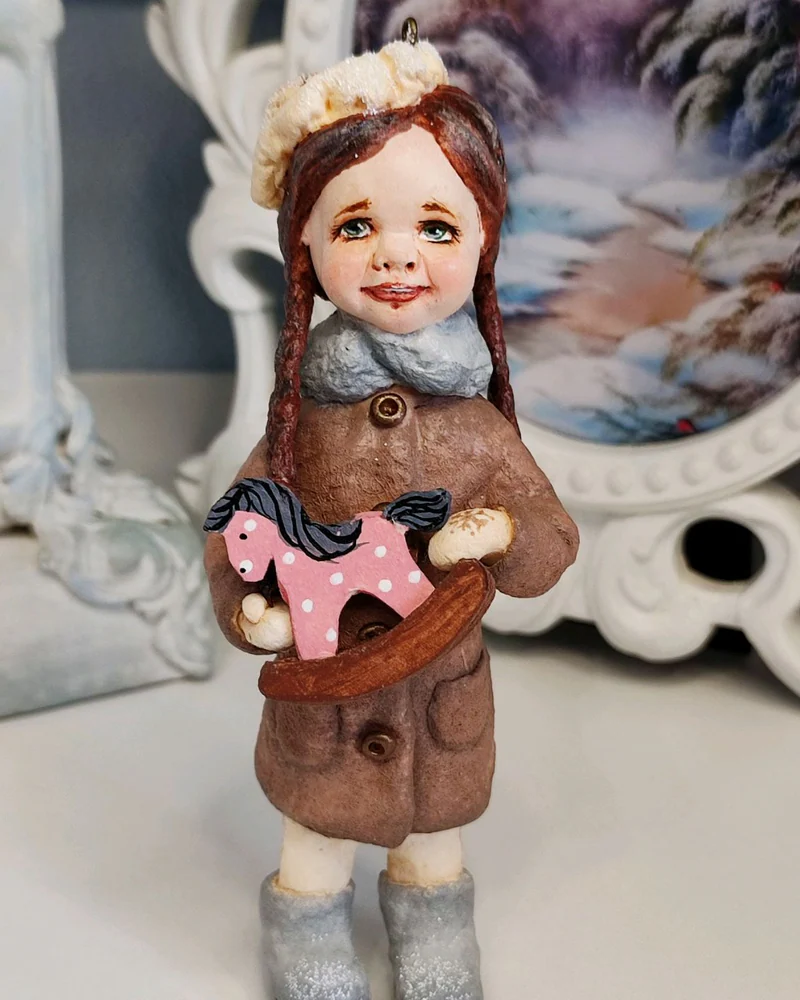 Ёлочная игрушка из ваты