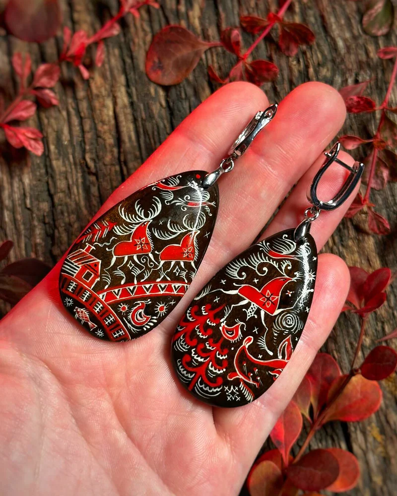 Серьги « Северная сказка»