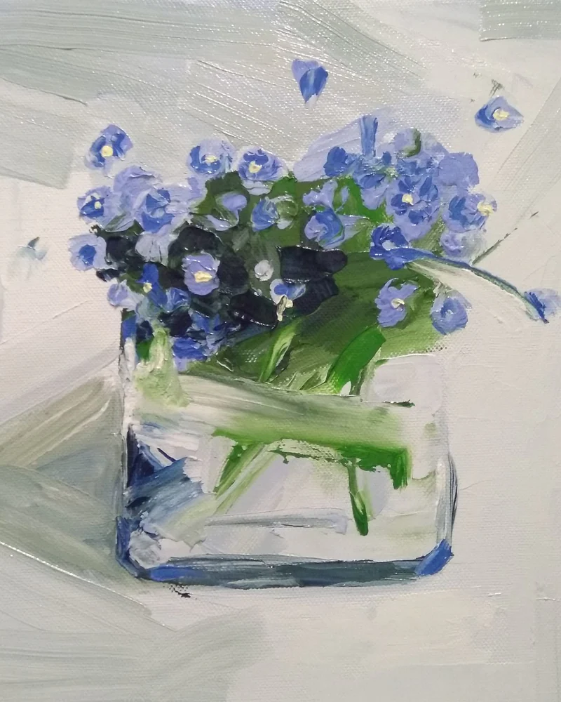 Цветы, картина маслом