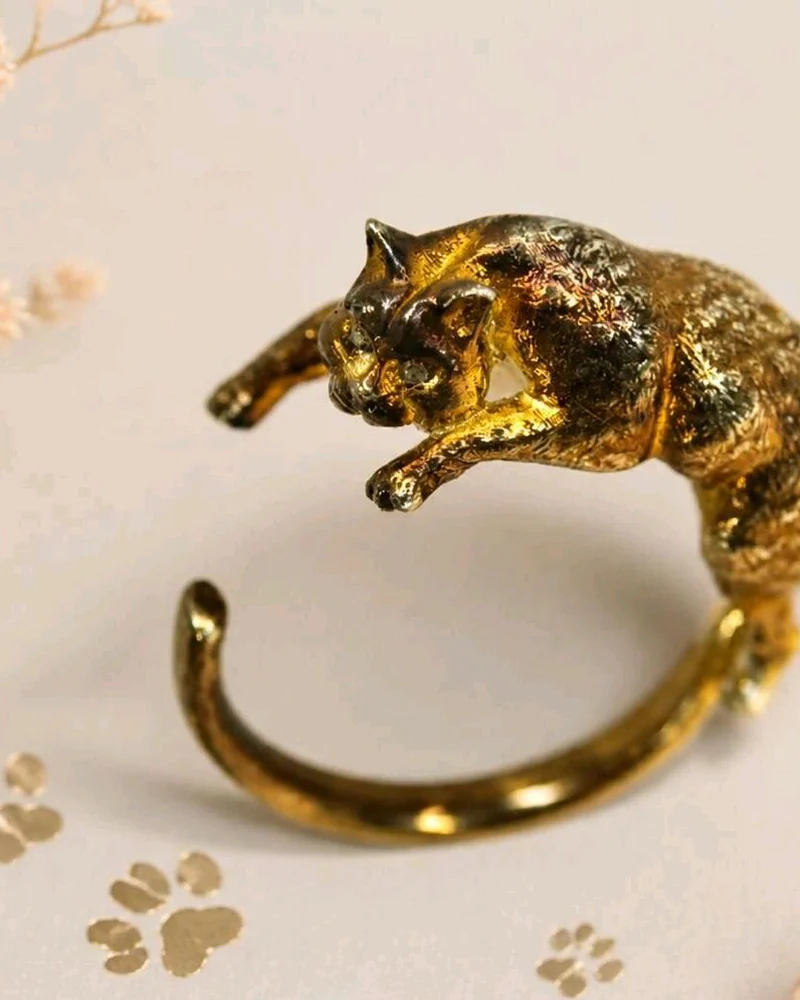 Кольцо "КошеЙра" золоченое серебро — цвет: жёлтый