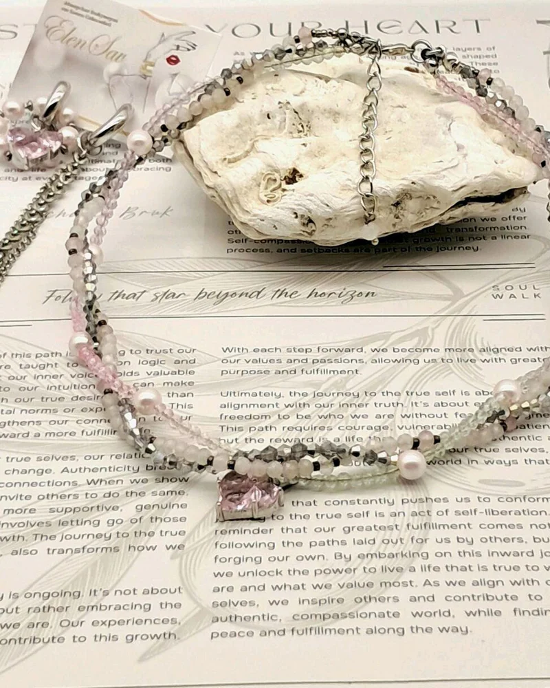 Сет украшений - чокер из 3 нитей, серьги- трансформеры и гранж колье