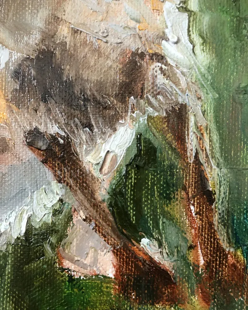 Заяц. Картина маслом 18×24 см — 18×24 см