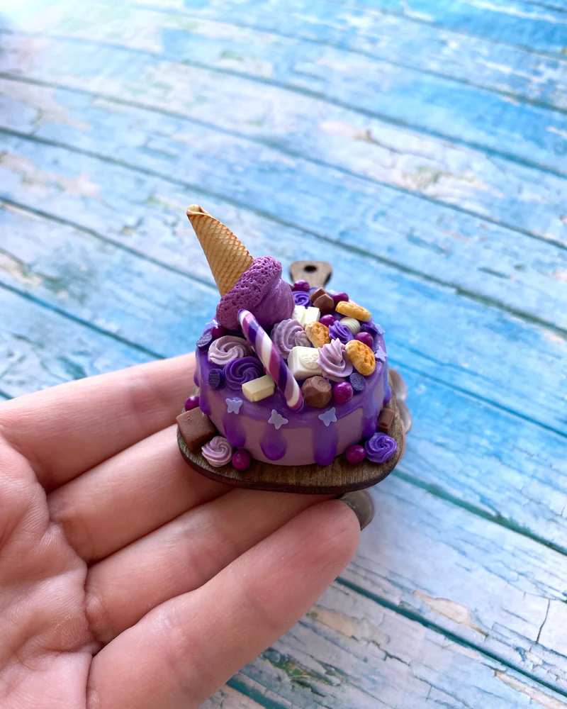Миниатюрный торт Кукольная миниатюра