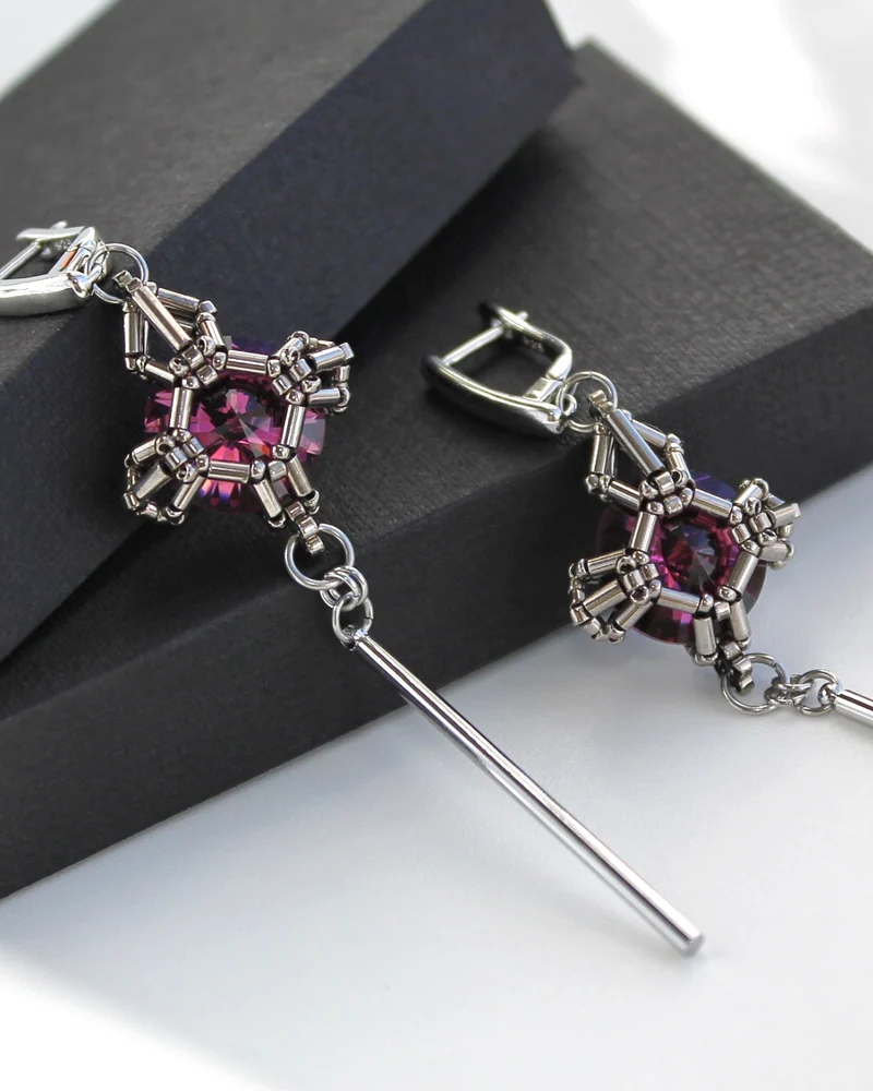 Роскошные серьги «Royal Elegance» — аметистовые — Основной