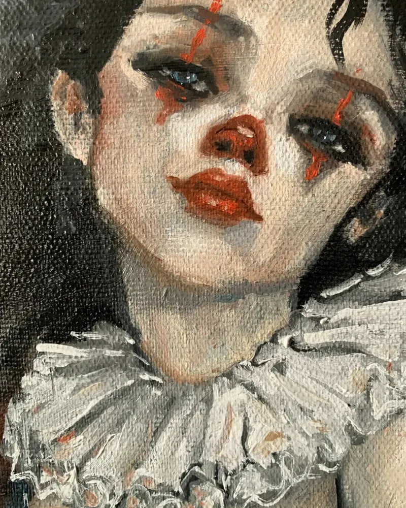 Клоунесса. Картина маслом 30×60 см — 30×60 см