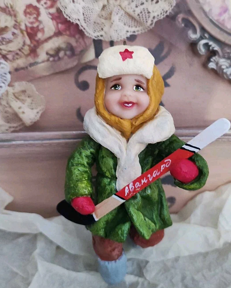 Ёлочная игрушка из ваты