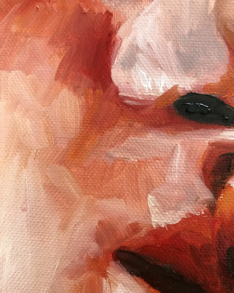 Поцелуй. Картина маслом 20×20 см — 20×20 см
