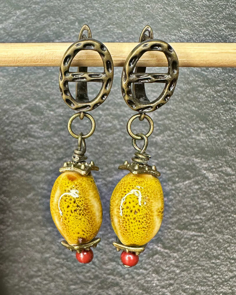 Серьги с керамикой