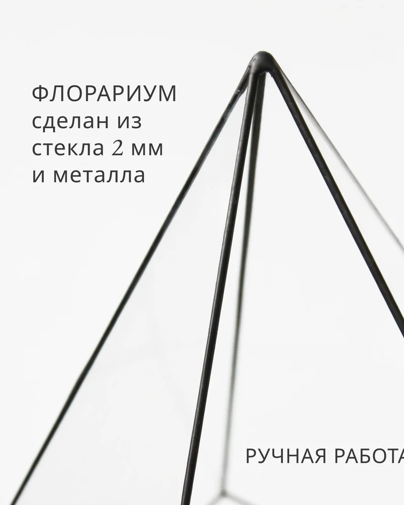 Интерьерный флорариум для растений — Мини-сад — Капля, 32 см — Основной