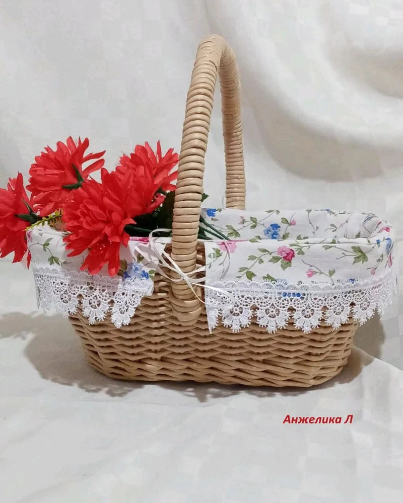 Пасхальная корзина, корзина для хранения, для букета, для сбора урожая