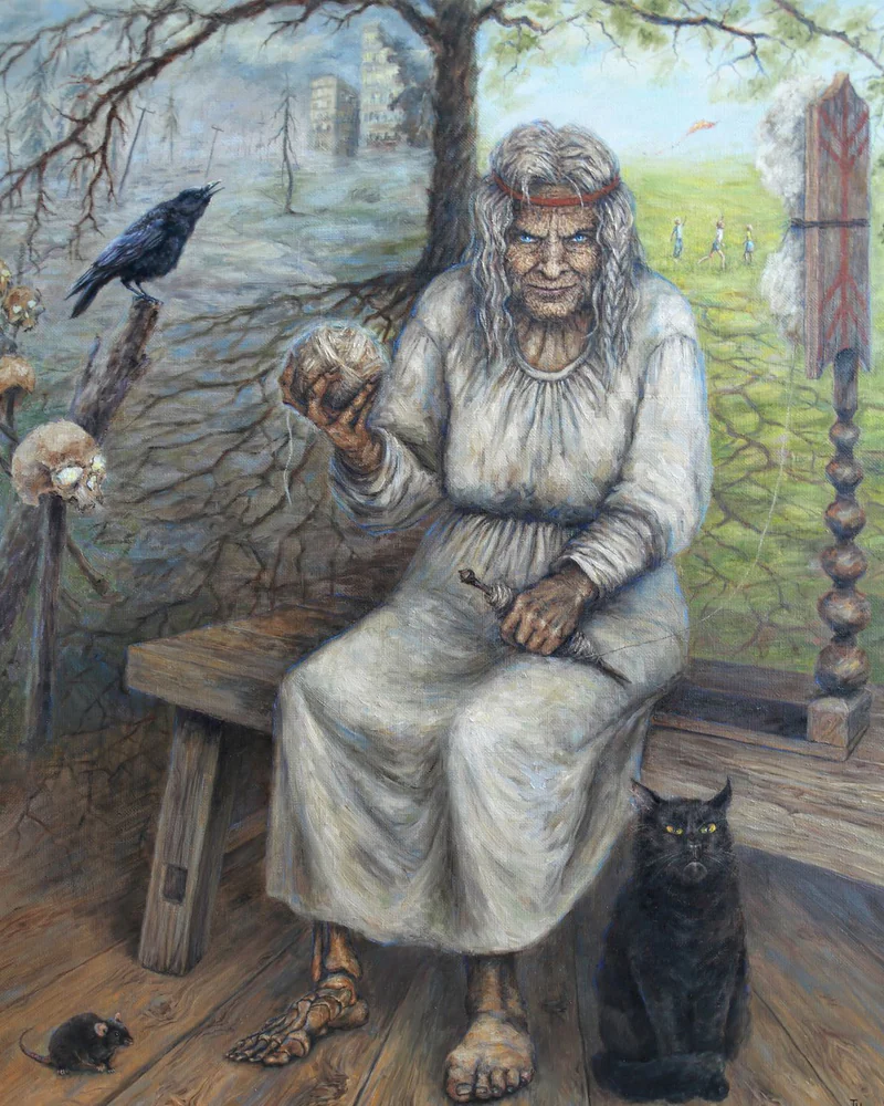 Баба Яга. Картина маслом