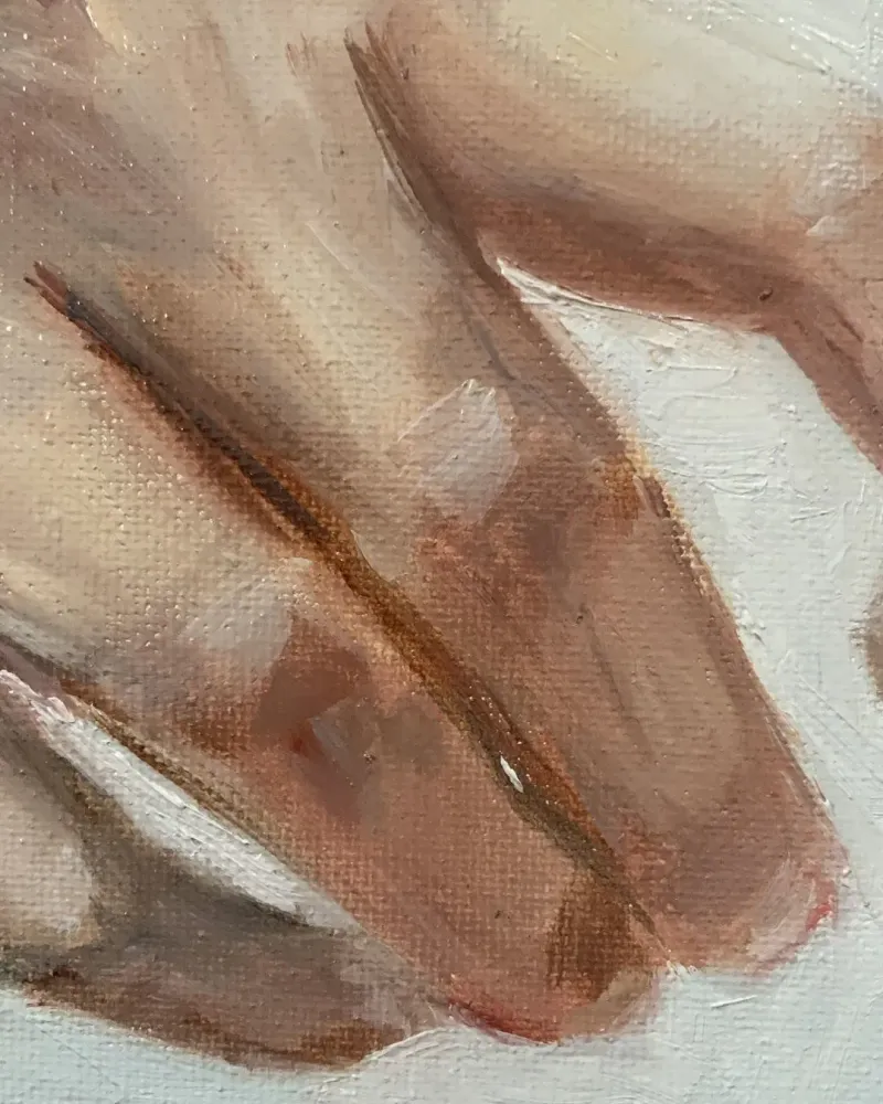 Прикосновение. Картина маслом 30×30 см — 30×30 см
