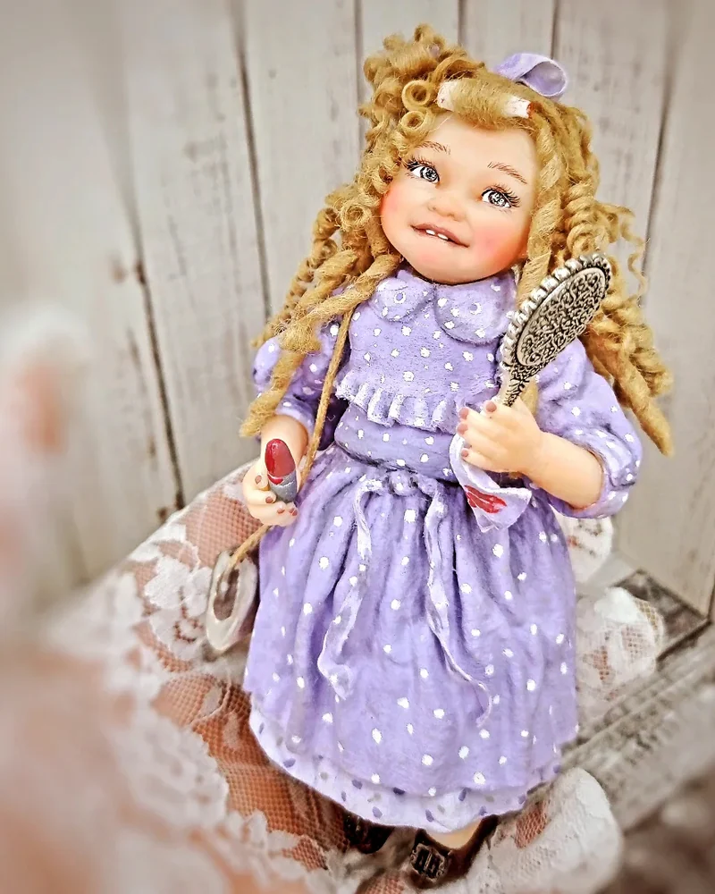 Ватная игрушка " Мамина модница"