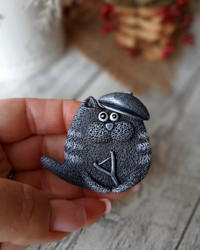 Брошь "Кот Квакин"